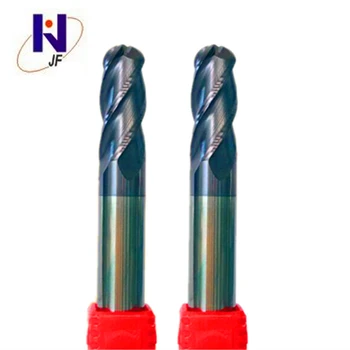 

JF NOR serise R1*4*D4*50*4F Solid Carbide 4 Flutes Ball Nose End Mill, Metric, 50HRC, TiAlN Coated For Hard Steel hot sale