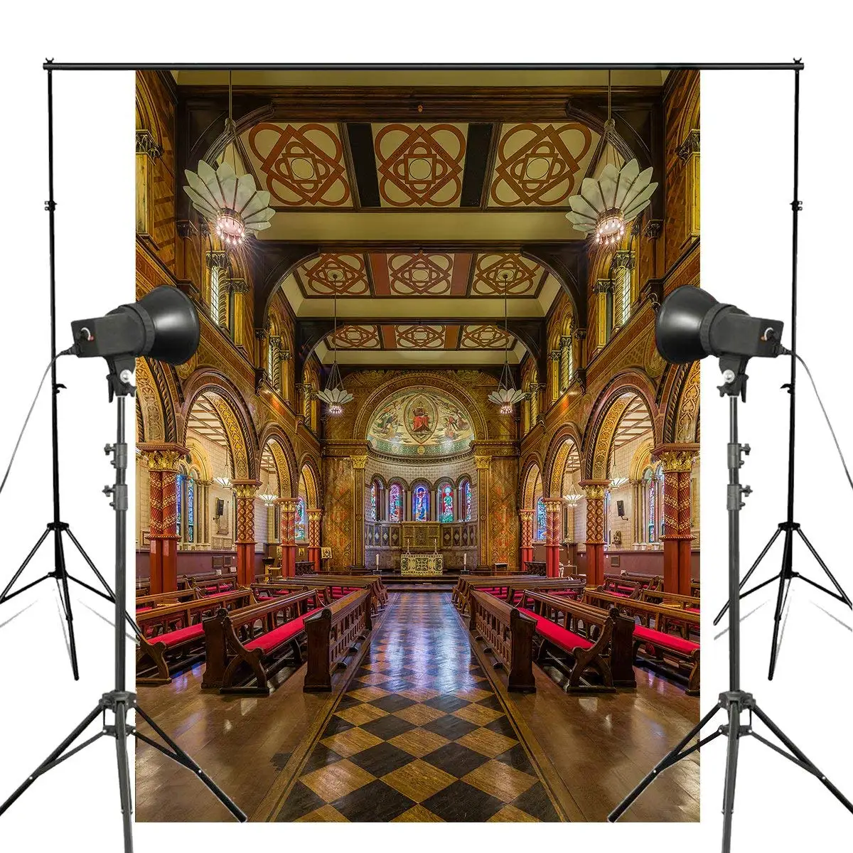 

150x210cm Gorgeous London Chapel Photo Background British Architecture Backdrop Photography Studio Backdrop Props Wall