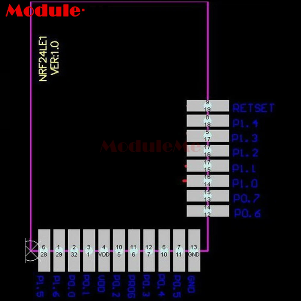 NRF24LE1 NRF24L01+ MCU беспроводной приемопередатчик RF беспроводной коммуникационный модуль