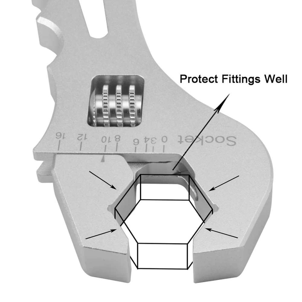 ESPEEDER 3 4681012 16 Регулируемый Алюминиевый ключ Фитинги Инструменты, гайковерт