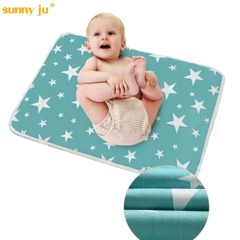 Sunny ju 60*75 CM Baby Cartoon Reusable Matelas Infant Cover Bedding Nappy Burp Mattress Waterproof Sheet Urine Changing Pads | Мать и