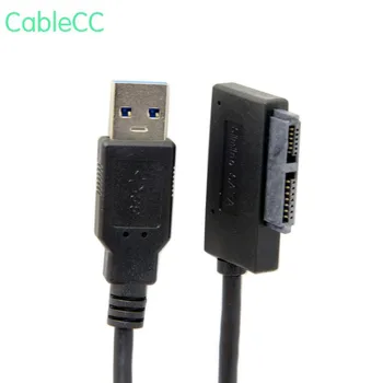 

USB 3.0 to 7+6 13pin Slimline Sata Adapter Cable for Laptop Cd DVD Rom Optical Drive Free shipping