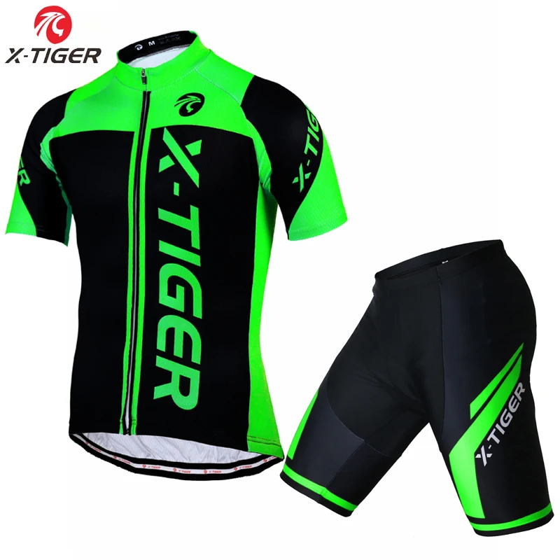 X-Tiger кофта для велоспорта набор для мужчин лето MTB велосипедный костюм, трико Roupas Ciclismo велосипед спортивная одежда комплект для велоспорта - Цвет: Normal Cycling Set