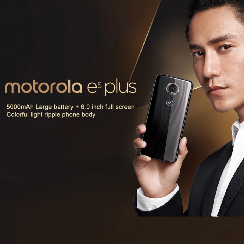 Original MOTO E5 PLUS 4G LTE Smartphone 6.0 Inch 4GB RAM 64GB ROM Dual Camera Snapdragon 430 Octa Core 1.4GHz ZUI 3.5 5000mAh