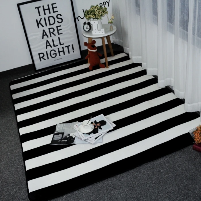 Mat Moda Disegno A Strisce In Bianco E Nero Tappeto Tappeti