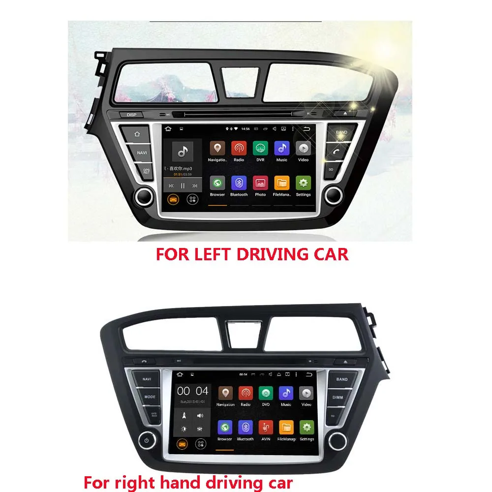 8 дюймов Android 9 0 автомобильный dvd плеер GPS для HYUNDAI I20 2014 2015 LHD RHD 64G ROM 4G RAM PX6 radip