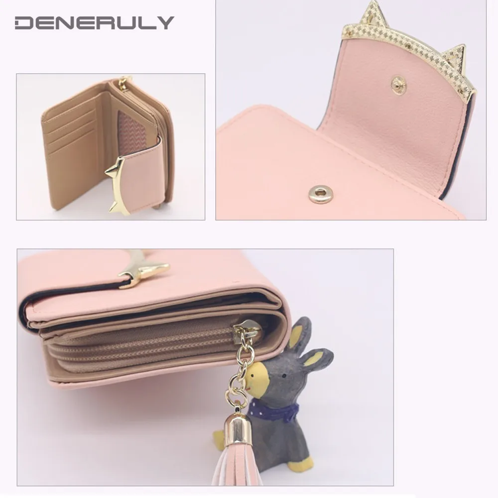 Женские кошельки с кисточками Porta Credencial Card тонкий кожаный маленький кошелек на