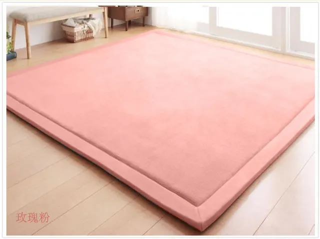 New 2CM Thick play mats coral fleece blanket carpet children baby crawling tatami mats cushion mattress New 2CM Thick play mats coral fleece blanket carpet children baby crawling tatami mats cushion mattress for bedroom