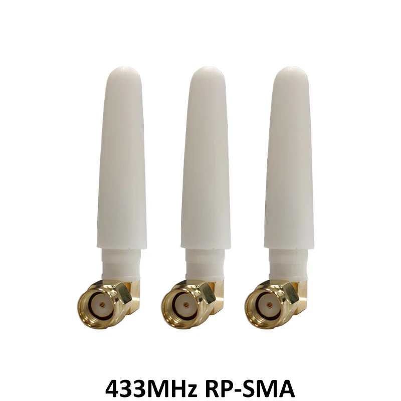 

10pcs 433Mhz Antenna 2dbi GSM 433 mhz RP-SMA Connector Rubber Lorawan antenna+ IPX to SMA Male Extension Cord Pigtail Cable