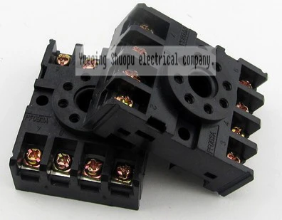 Relay Base Socket,Power Relay Base Socket 8 Pins Relay Base Relay Base for MK2P Relay Base PF083A 8 Pins Power Relay Base Socket for MK2P AH3 Time Relay