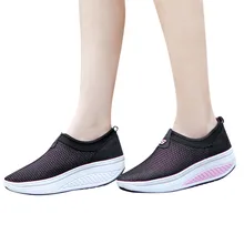 CHAMSGEND/женские дышащие кроссовки на платформе; обувь, увеличивающая рост; модная дышащая прогулочная обувь