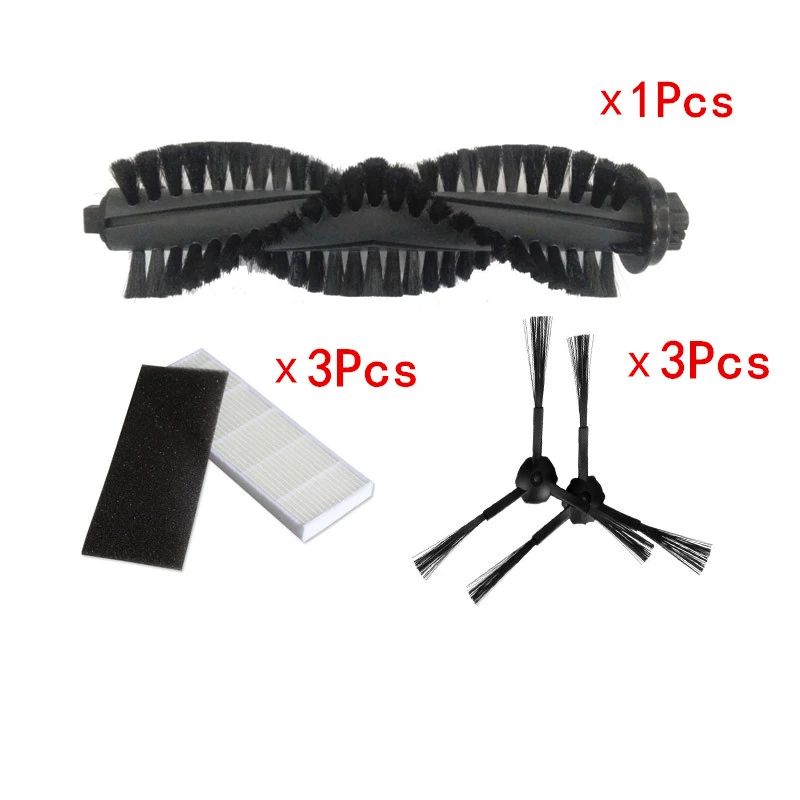 

Replacement Kit for ILIFE A4S Robot Vacuum Cleaner Parts Main Brush Hepa Filter Sponge Side Brush Accessories