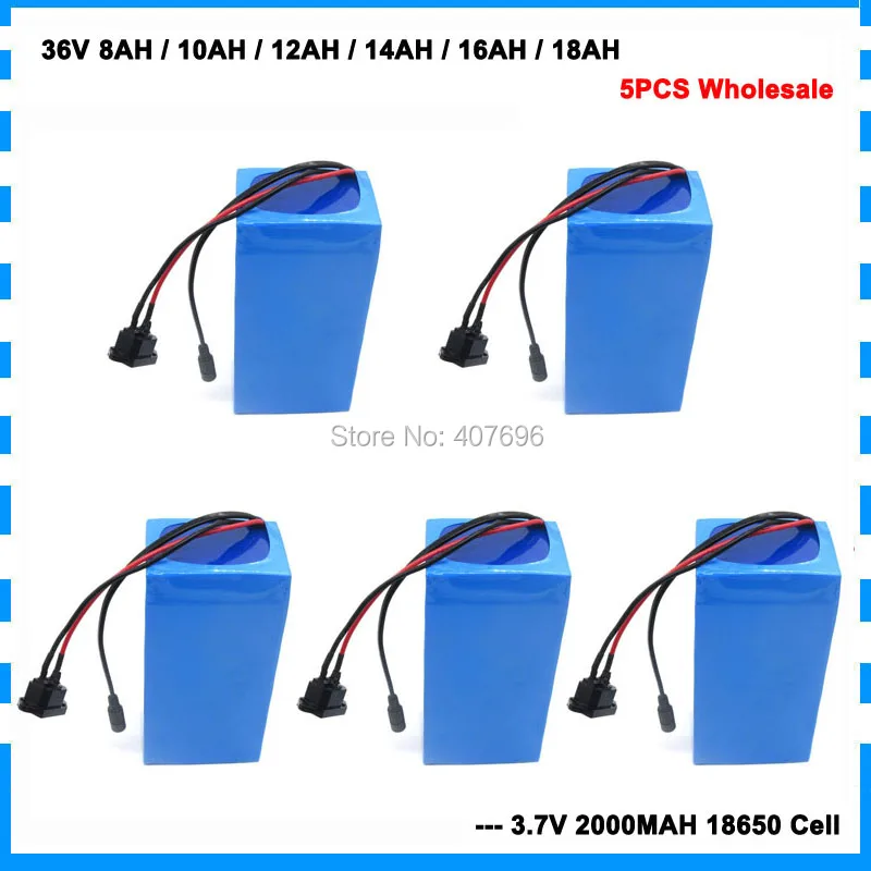Clearance 5PCS Wholesale 36V Ebike battery 36V 8AH 10AH 12AH 14AH 16AH 18AH lithium battery With BMS 42V 2A Charger Free customs fee 1 Clearance 5PCS Wholesale 36V Ebike battery 36V 8AH 10AH 12AH 14AH 16AH 18AH lithium battery With BMS 42V 2A Charger Free customs fee 1