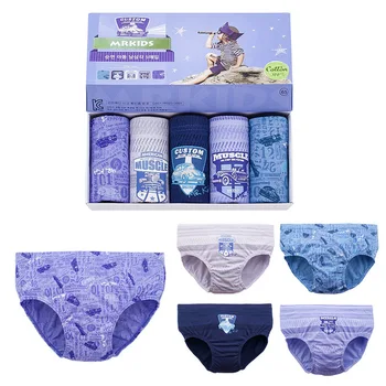 

5 Pcs/Lot 2019 Kids Underwear Boys Organic Cotton Panties For Toddler Baby Boy girls Cartoon Briefs Children Teenage Underpants
