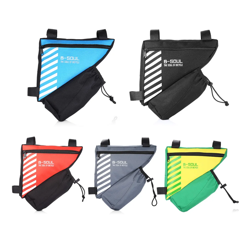 

B-SOUL Outdoor Waterproof Triangle Shaped Mountain Bike Road Bicycle Tail Bag Saddle Bag Bike Pouch Cycling Seat Kettle Bag