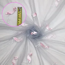 5 м/лот, рубашка с изображением фламинго, вышитая, сетчатая, Тюлевая ткань нейлон мягкая ткань для тюля украшения для платье-пачка