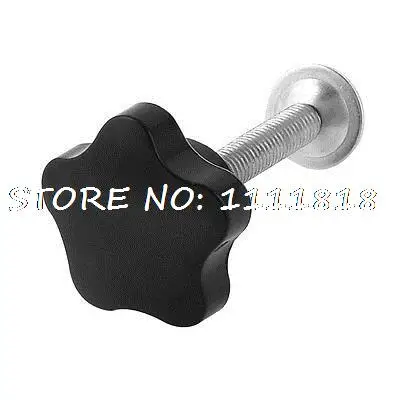 

50mm Diameter Black Plastic Star Head Screw On Clamping Knob