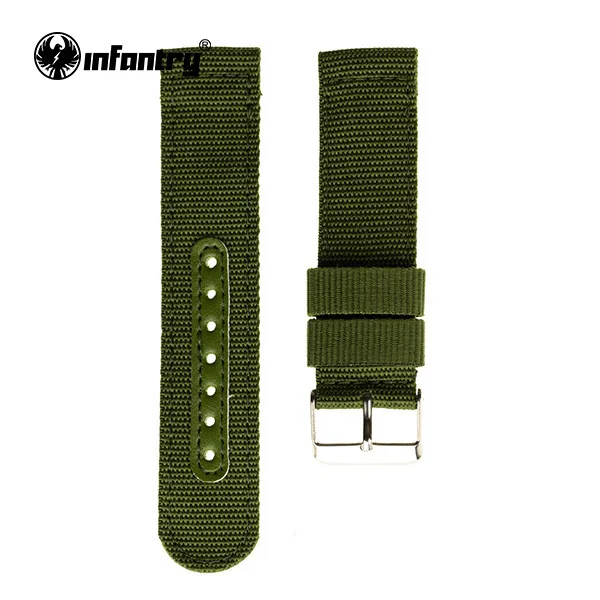 wholesale Infantry Army Military GREEN Nylon Fabric 20mm Watch Canvas