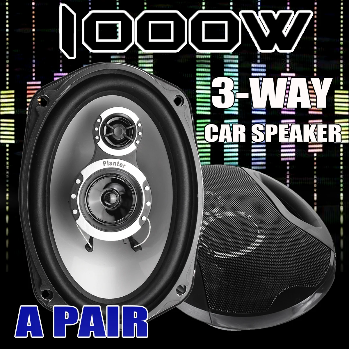 

A Pair 6x9 Inch 3-Way Twin Tone Auto Car Door Shelf Coaxial Speakers 12V 1000W High Frequency Hifi Subwoofers Sound Loudspeaker