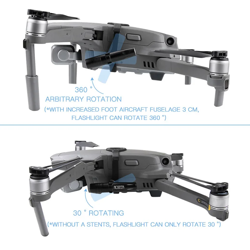 mavic 2 Landing Gear & 2 pcs  Night flight search light Flashlight Heighten leg gimbal protection for DJI mavic 2 pro  zoom drone Accessories  1 (3)