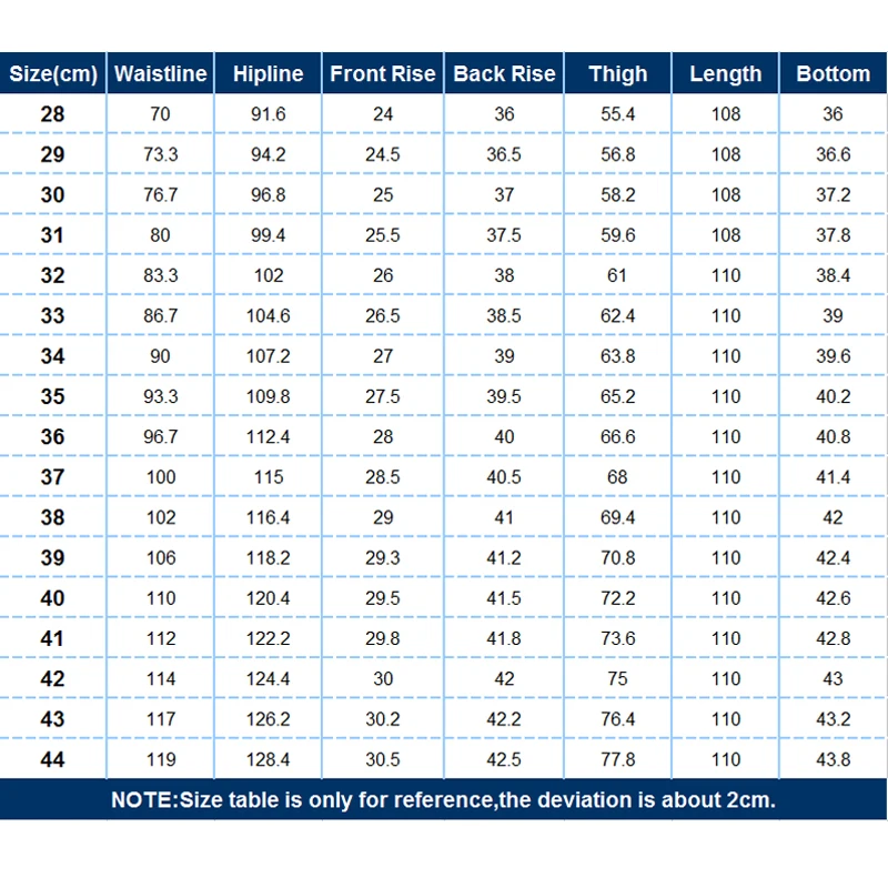 28 is what size pants