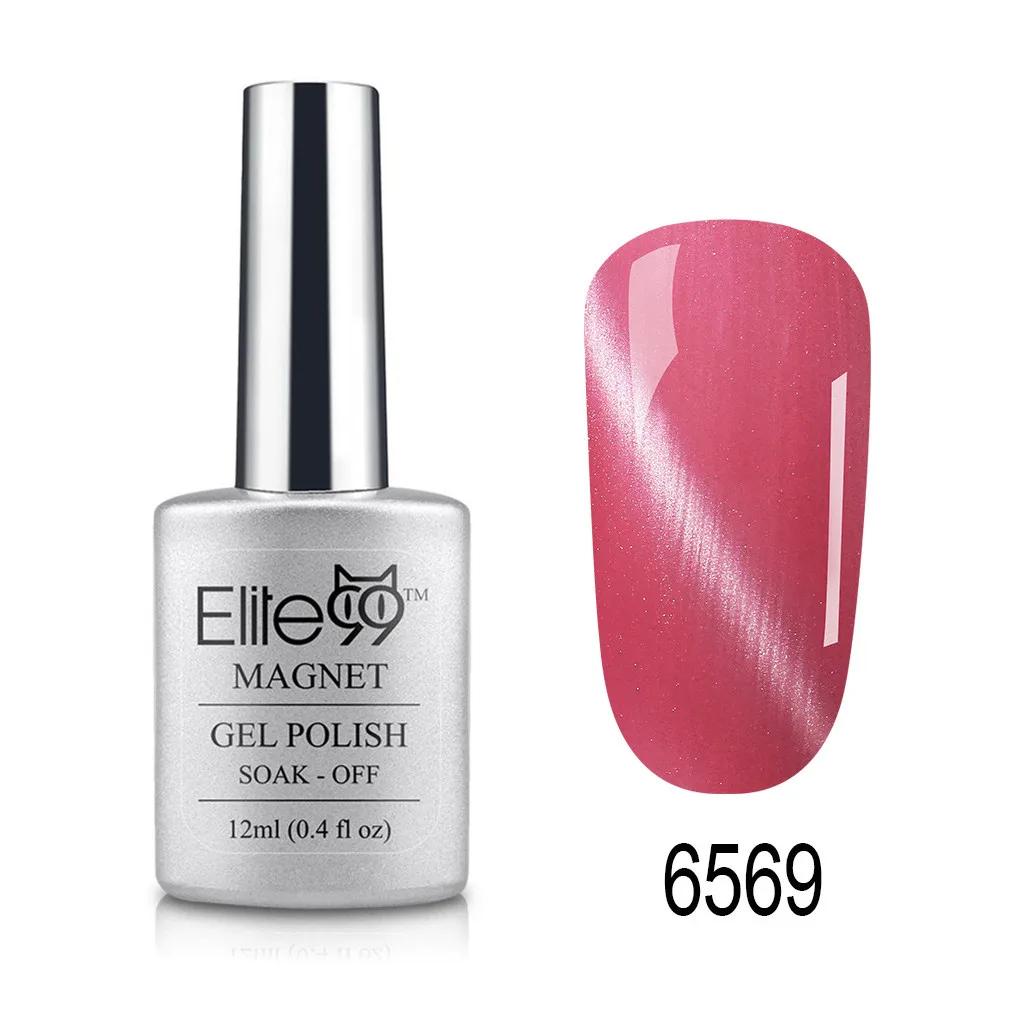 Elite99 12ml Cat Eye Gel Nail Polish Soak Off Magnetic UV Gel Varnish Nail Art Manicure Gel Semi Permanent 3D Effect Gel Lacquer - Цвет: 6569