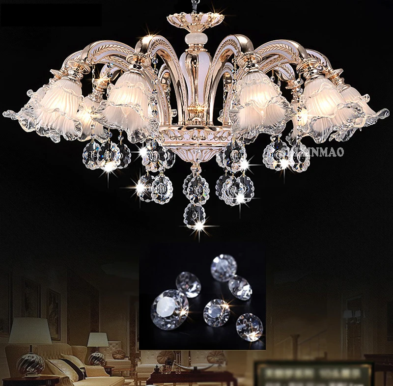 SHIXINMAO роскошная хрустальная люстра, лампа для гостиной, хрустальные подвески для люстры