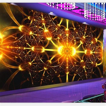 

beibehang Wallpaper custom large high-end 3D stereo abstract geometric colorful flowers art bar KTV background wall decoration