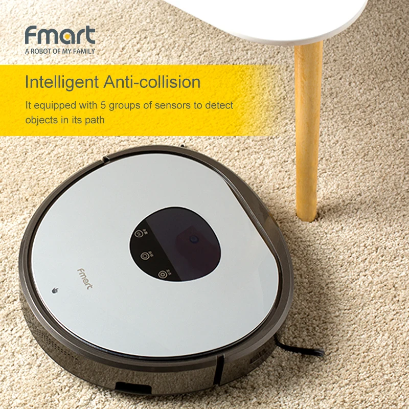 Fmart YZ V2 Robot Vacuum Cleaner For Home Cleaning Appliances Intelligent Cleaners Self Charge Side Brushs