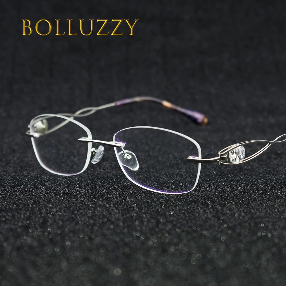rhinestone rimless glasses