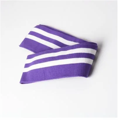 2 шт. 2,56*30,71 дюймов хлопчатобумажная полосатая трикотажная ребристая обрезная ткань для куртки, пояса, манжеты, воротник, подол - Цвет: Фиолетовый