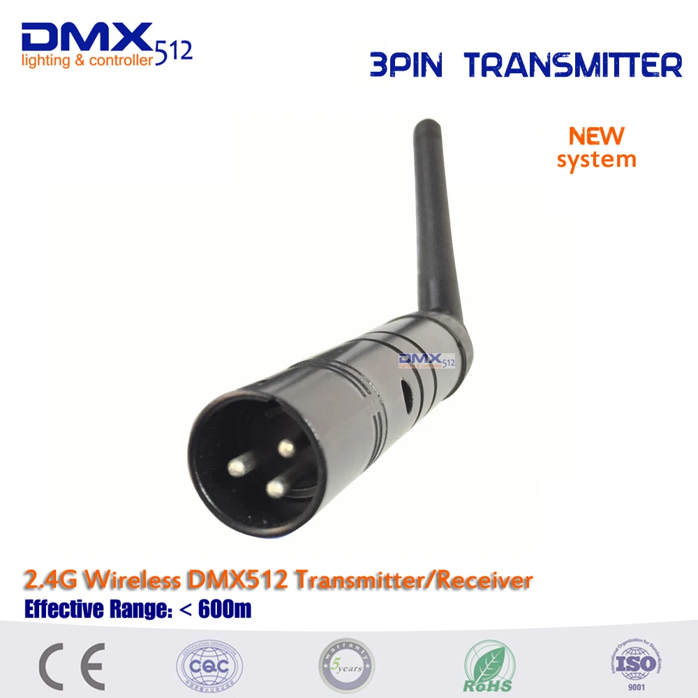 

Free shipping 6pcs 3pin XLR Wireless DMX512 transmitter and 50pcs 5pin XLR MINI receivers for stage lighting