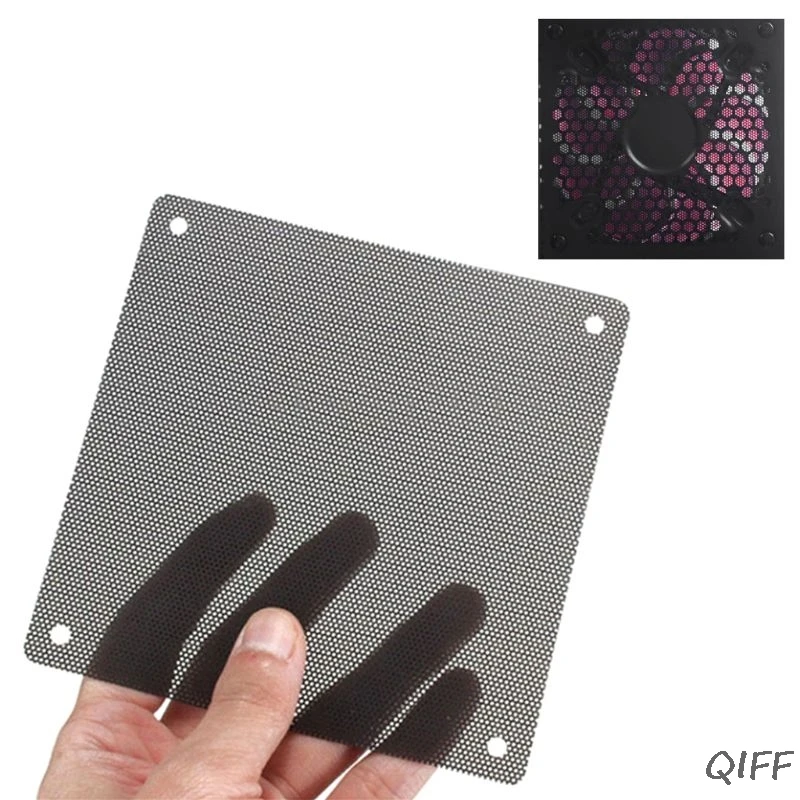 Negro PC ventilador de filtro de polvo de reductor polvo computadora mejor cubierta de malla de herramienta protectora