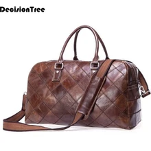 Новая модная Мобильная дорожная сумка Европа и Америка креативная простая ретро первый слой кожаная большая Вместительная дорожная сумка Q349