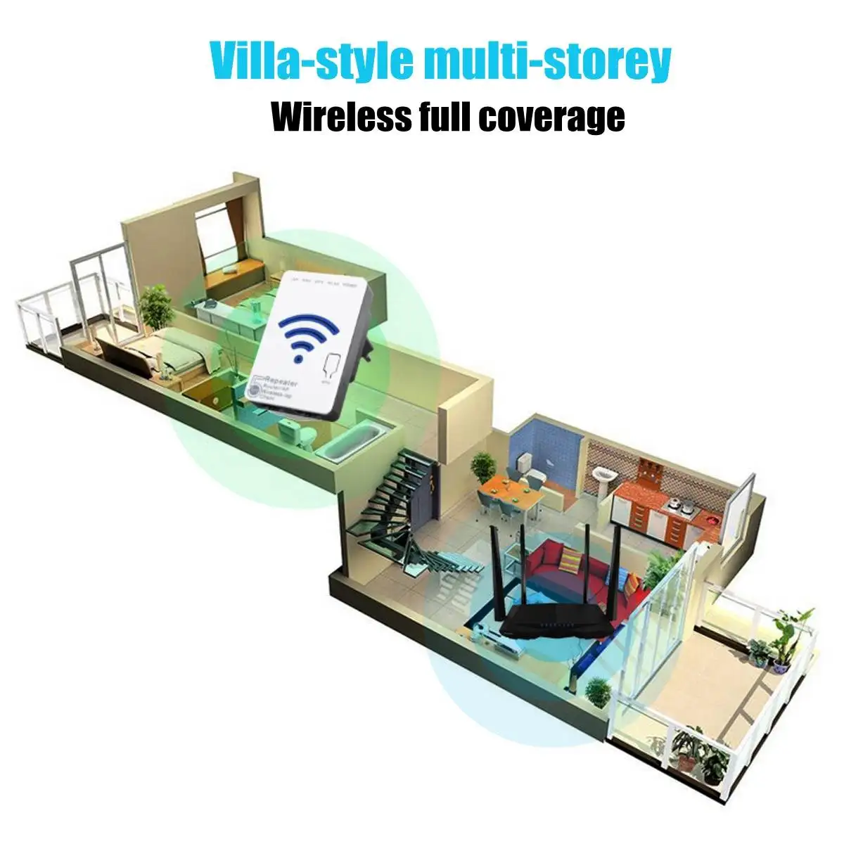 WLAN 300 Мбит/с расширитель повторитель мини маршрутизатор Внутренняя всенаправленная антенна WiFi усилитель сигнала расширитель для путешествий офиса дома