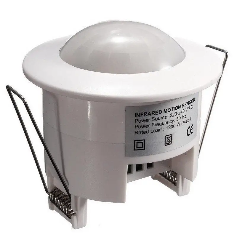 

PIR Motion Sensor Detector Infrared Office 220V 360 Degree Recessed Light Switch