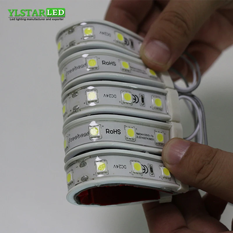 YLSTAR DC24V 7 светодиодов SMD5050 мягкий светодиодный модуль водонепроницаемый IP65