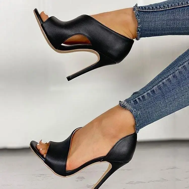 Sexy Gladiator High Heels 10CM Women Pumps Wedding Dress Shoes Woman Valentine Stiletto Zapatillas Mujer Peep Toe 2019