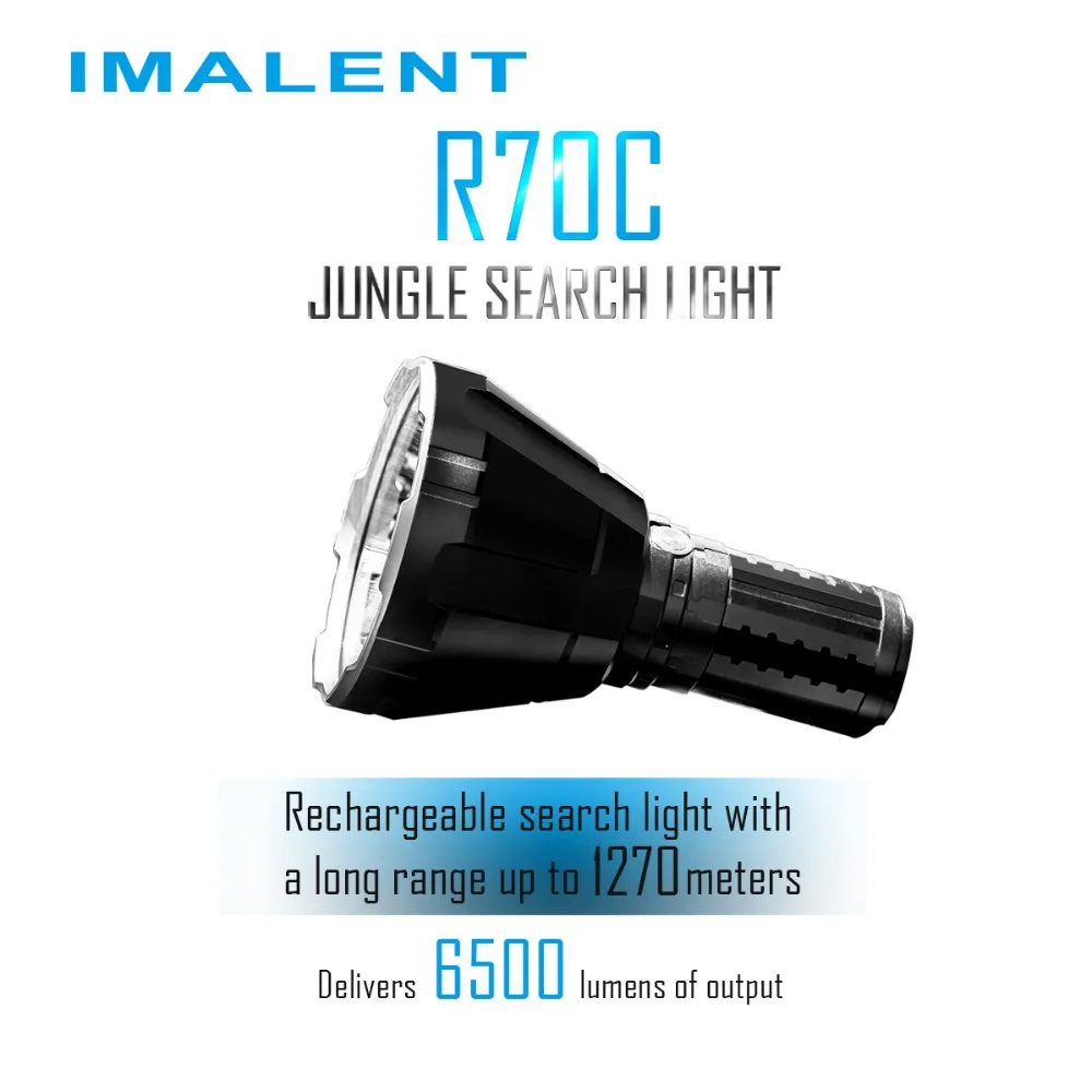 

NEWEST IMALENT R70C 1xCREE XHP70 6500 Lumens High Performance Outdoor Search Light LED Flashlight
