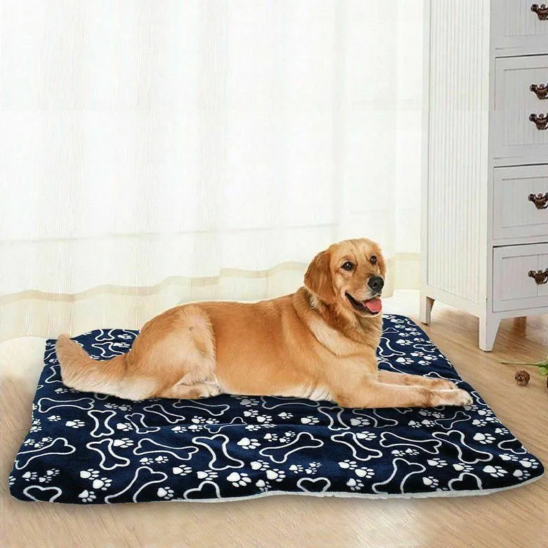 Матрас для кровати для домашних животных, коврик для собак, кошек, мягкая теплая подушка, очень большая, средняя, САМОНАГРЕВАЮЩАЯСЯ, теплый, моющийся, портативный, 3 цвета, S-XL