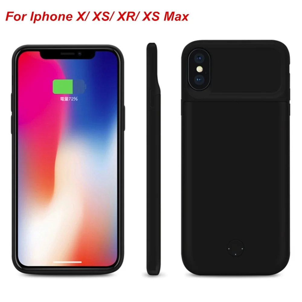 Для Iphone X XS XR XS аккумулятор Max чехол для зарядного устройства умный силикагелевый Материал чехол для аккумулятора power Bank
