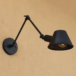 Iwhd Золотой Винтаж светодиодный светильник настенный под старину wandlamp ретро качели длинная рука бра EDISON бра Лофт Промышленные Стиль