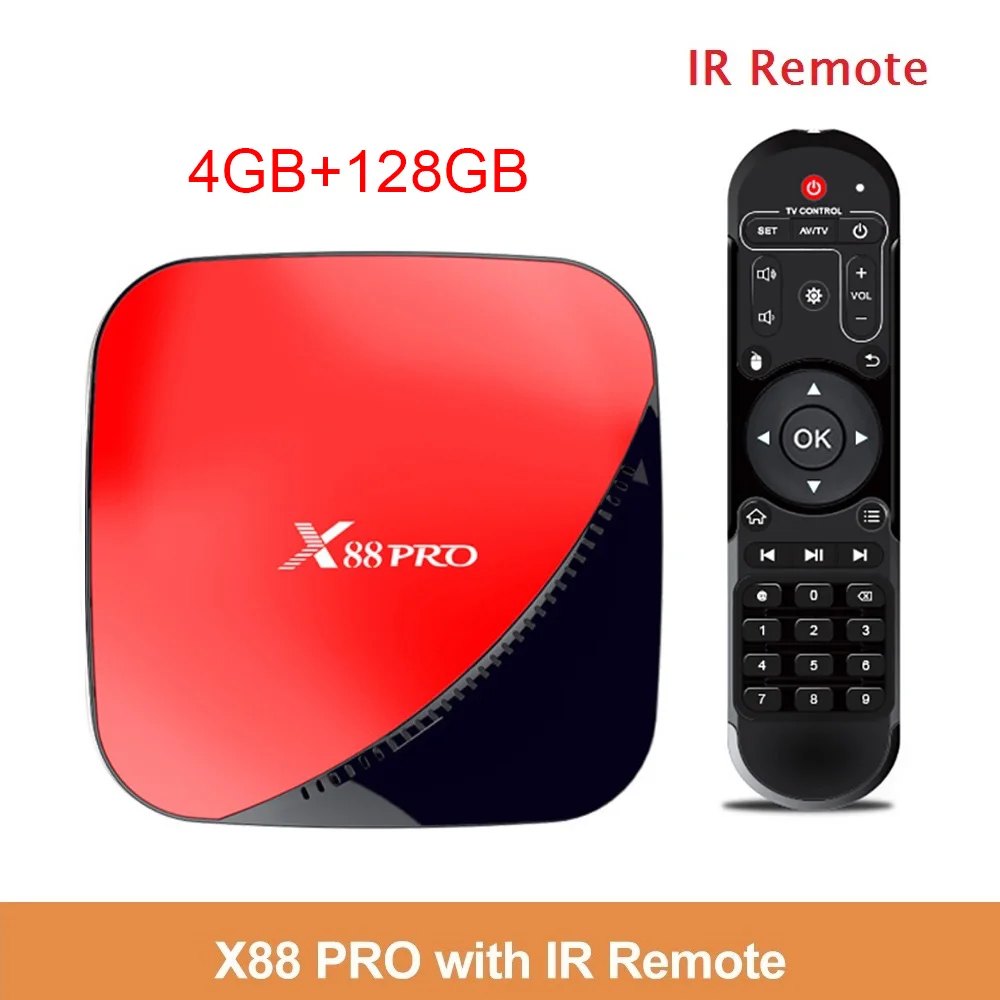 X88 pro Android 9,0 Smart tv Box 4 Гб ram 64 Гб ROMA 128 Гб Rockchip RK3318 5G Wifi 4K HD телеприставка медиа-проигрыватель google YouTube - Цвет: 4GB128GB