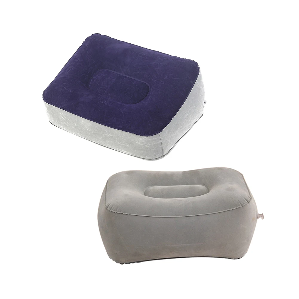 Надувная подушечка для ног-подушка для отдыха из флока, пвх, подушка для ног для путешествий, для улицы, для массажа, османская автомобильная подушка