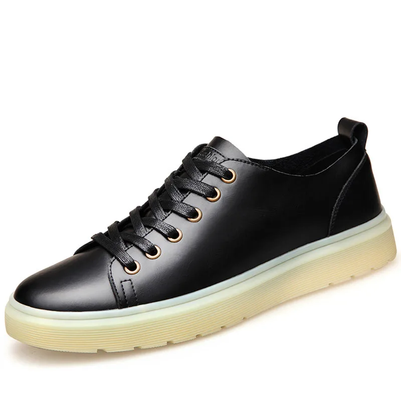 MSFAIR 2018 Mens Skateboarding Shoes Brand Genuine Leather Flat With Walking Men Sport Shoes Outdoor Athletic Sneakers For Male