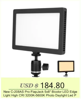 T96 светодиодный фонарь для фотосъемки ультра тонкий 5600 K Ra95 видео свет лампа с регулируемой рукояткой и кронштейном подставка для камеры телефон фото