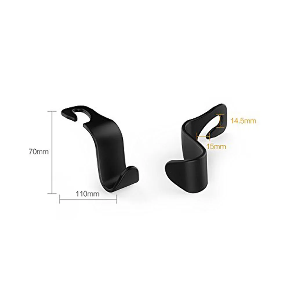 Dynamovolition High quality Practical Car Vehicle Back Seat Headrest Organizer Hanger Storage Hook for Groceries Bag Handbag Durable