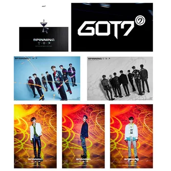 

25Pcs/Set GOT7 SPINNING TOP Album Crystal Card Stickers Fans Collection Students Bus Card Stickes