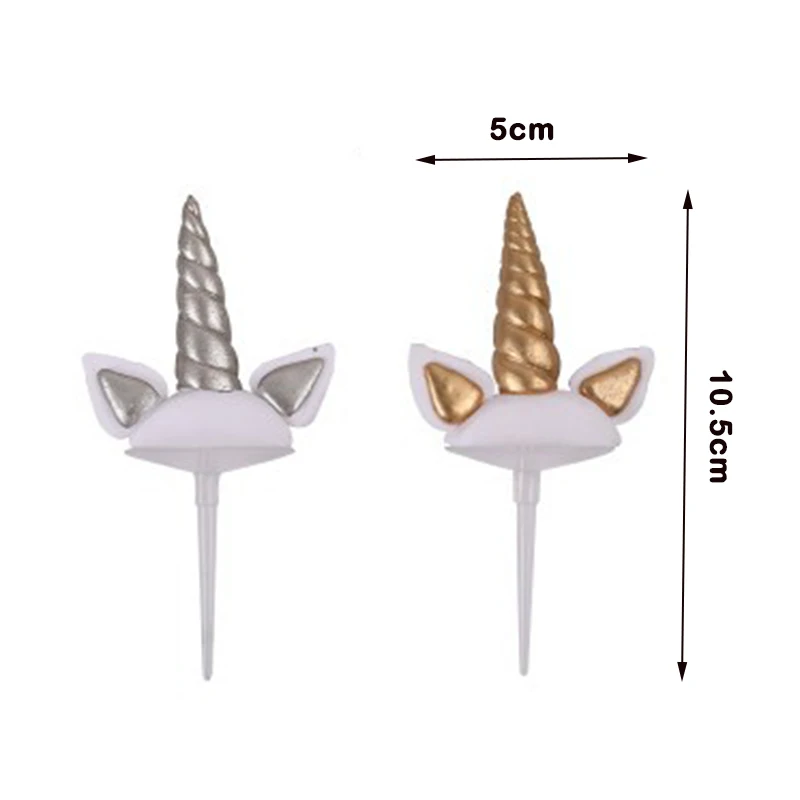 Вечерние украшения для торта в виде единорога на день рождения, золотые украшения для кексов в виде единорога, украшения для свадебного торжества, подарки для первого дня рождения