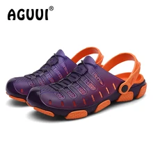 Шлепанцы без задника с открытыми пальцами Для мужчин летние Для мужчин s Тапочки пляжные сандалии Модные сабо обувь Шлепанцы eva Дачная обувь